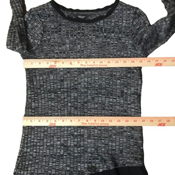 Simply Vera Vera Wang Blouse Womens XS Used Black Gray - Picture 16 of 16